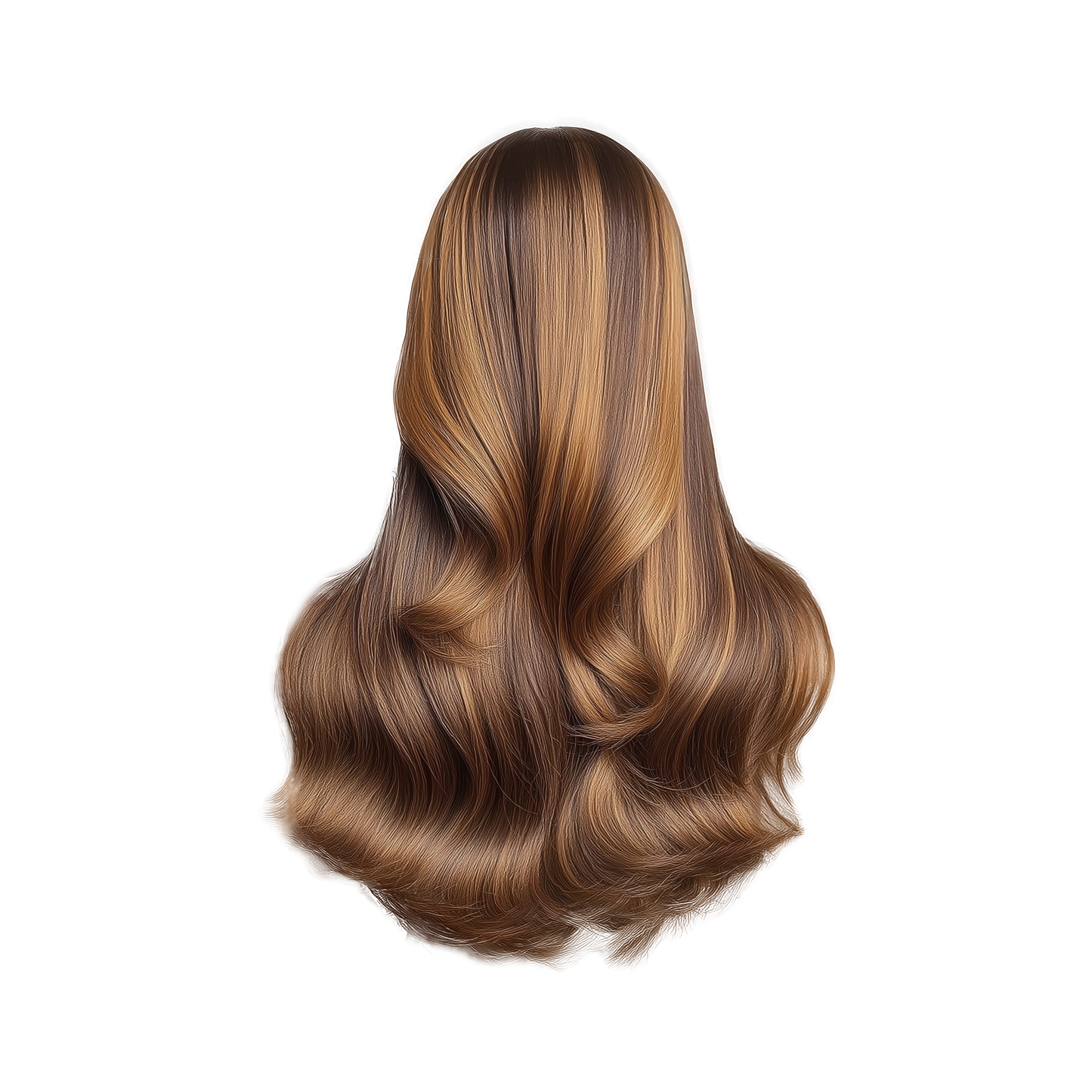 Floating honey blonde HD lace wig with golden caramel balayage, soft body waves