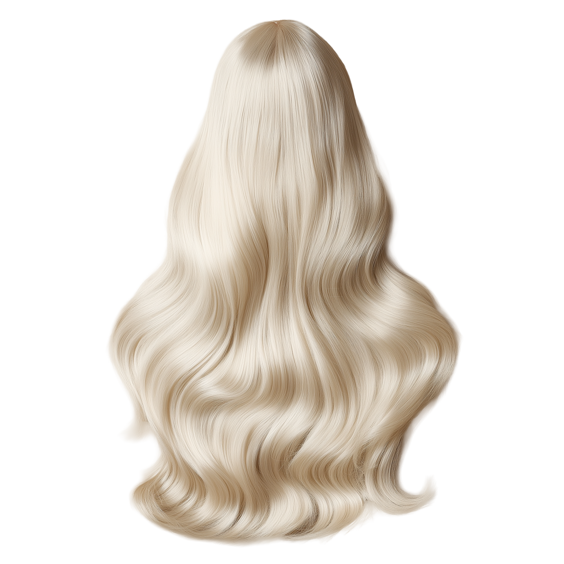Floating platinum blonde HD lace wig, sleek straight with soft flowing ends